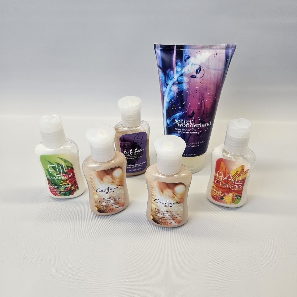 Bath and Body Works Secret Wonderland Shower Lotion Cashmere Fiji Bali Dark Kiss